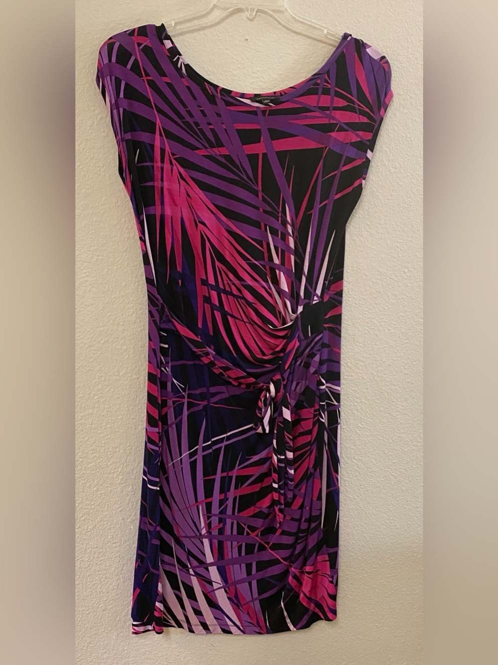 Spense Purple and Pink Midi Dress - Size Large - EUC!